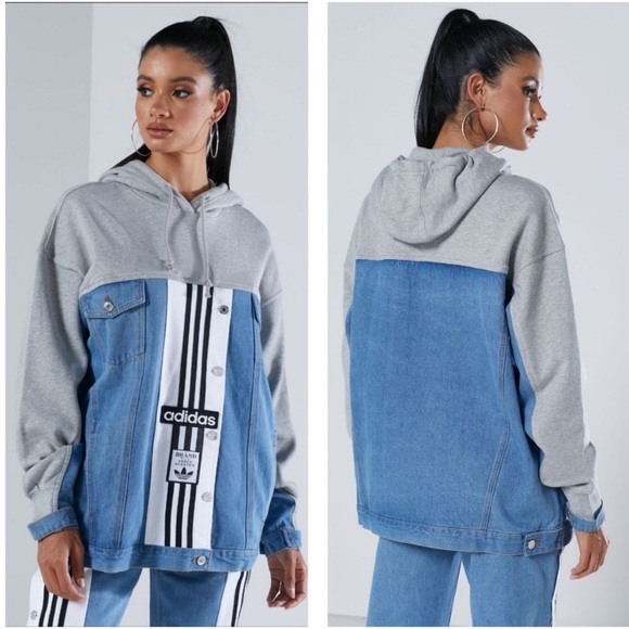 adidas | Dry Clean Only Bangkok Denim Jacket Hooded Small - Picture 1 of 16